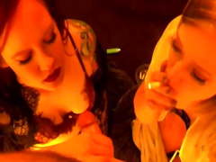 AsstasticAshley and Bee Ivory double smoking blowjob