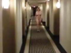 Blonde Wife dares to Walk Naked in Hotel