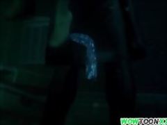 Busty 3D brunette gets tentacles sex