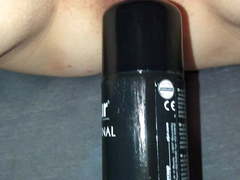 Pussy filled with big bottle