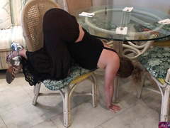 Stepmom stuck under the table - Erin Electra