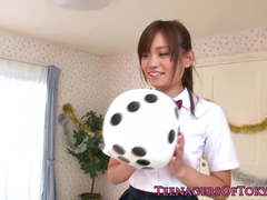 Cute asian schoolgirls anal creampie action