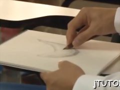 Teacher gets pussy licked