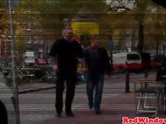 Real dutch hooker pussypounded before cumshot