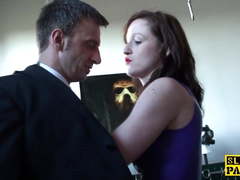 Brit femdom facefucked by maledom