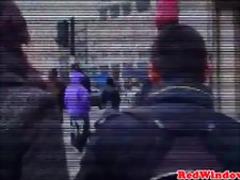 Highheeled hooker pounded by client