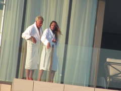 Hotel Balcony Pussy Flash