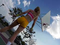Allie Rae Playing Basketball