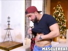 Zack wanks off his hard dick after losing a game of poker