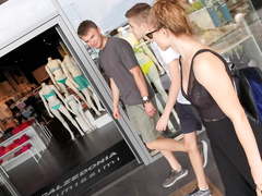 Prague sexy girl without bra