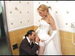 Shemale Bride Fucks Best Man Before Wedding