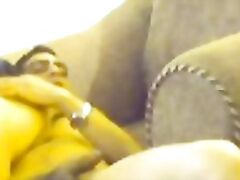 Sexy petite Delhi housewife stripping naked removing her black bra to reveal her juicy tits