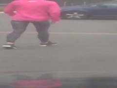 Fit girl at the parking lot