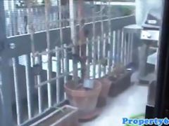 Inked realtor pussynailed and hairpulled by future tenant