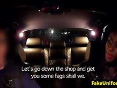 Real nubian convict in cuffs drilled by cop