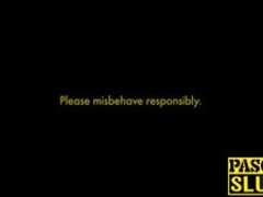 Hot raven haired babe Honesty Calliaro gets spanked hard