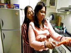 Pissy fun in the kitchen