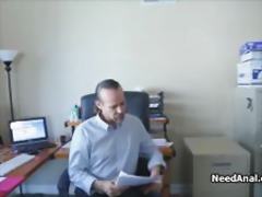 Secretary s ass licked and fucked by boss