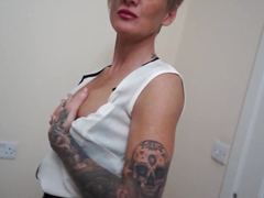 Kinky British MILF playing with her pussy