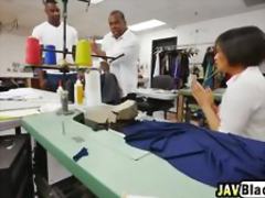 Asian honey missionary sucking long black rod