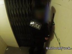 Police officer fucks blonde in elevator