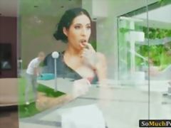 Latina housekeeper Stacey Jay screwed by big hard cock